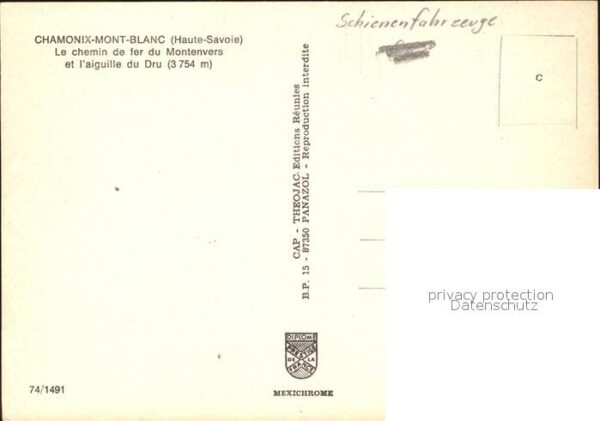 Bergbahn Chamonix-Mont-Blance Schienenfahrzeug – Bild 2