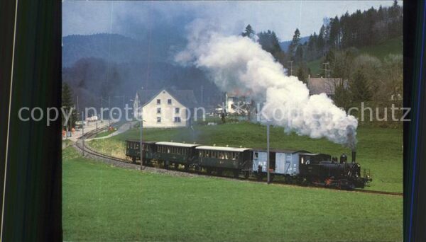 Eisenbahn Dampfzug DVZO Neuthal Switzerland