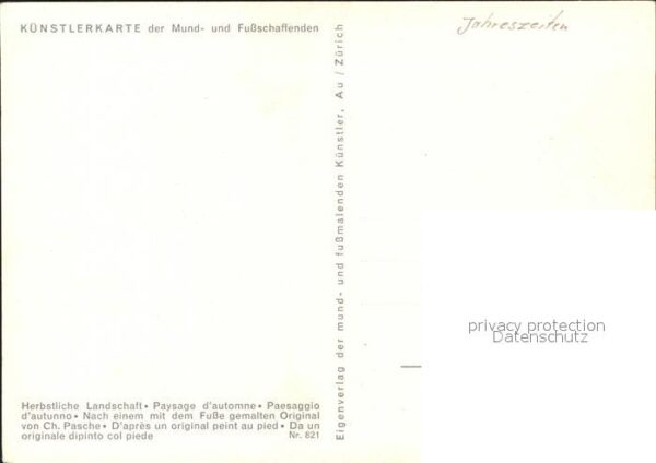 Kuenstlerkarte Ch. Pasche Herbst – Bild 2