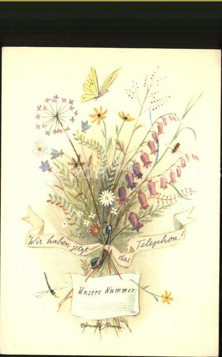 Schmetterlinge Blumen Telephon
