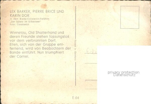 Winnetou Lex Barker Pierre Brice Indianer – Bild 2