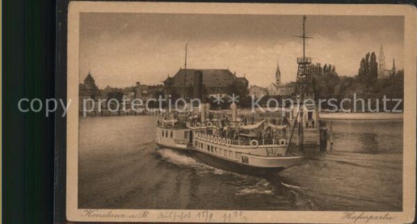 Dampfer Binnenschifffahrt Konstanz Hafenpartie
