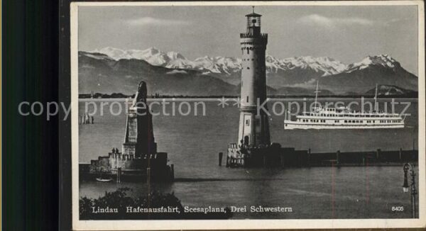 Hafenanlagen Lindau Seeaplana Drei Schwestern Dampfs