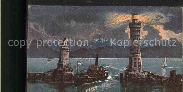 Leuchtturm Lighthouse Lindau Bodensee Hafen
