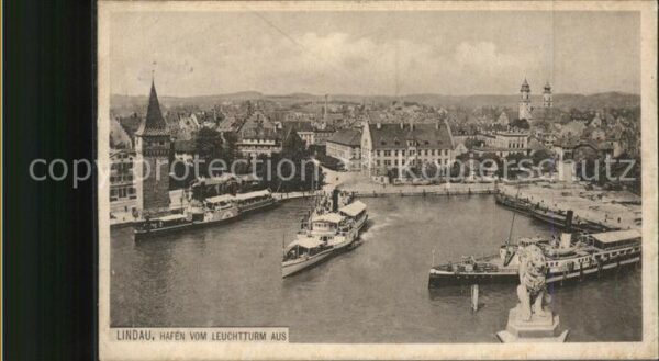 Hafenanlagen Lindau Leuchtturm Bodensee