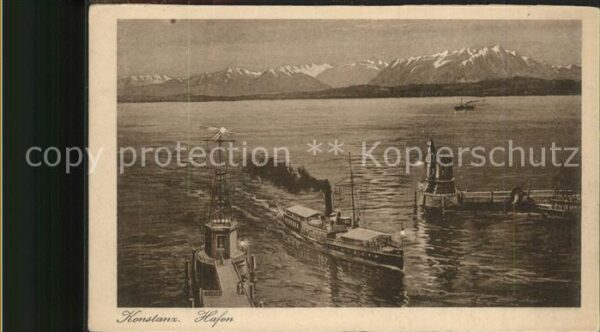 Hafenanlagen Konstanz Dampfschiff
