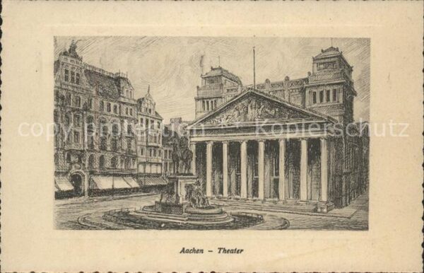 Theatergebaeude Künstlerkarte Aachen