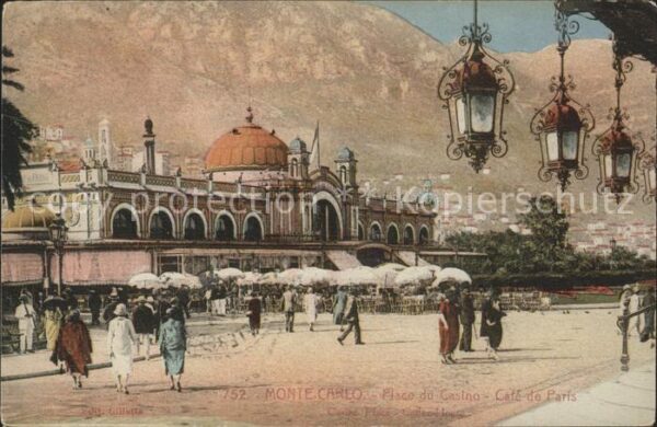 Monte-Carlo Place du Casino Cafe de Paris