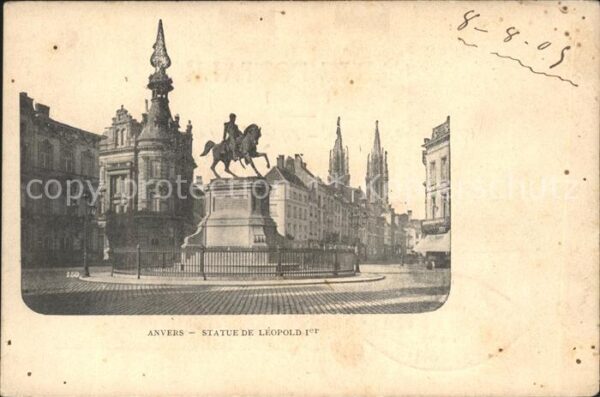 Anvers Antwerpen Statue de Leopold Ier Monument