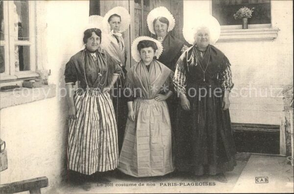 Trachten Frankreich Costume Paris Plageoises