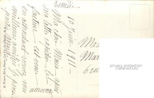 Foto AN Paris (Noyer) Nr. 101 Adoration des Mages Christkind Kuh – Bild 2
