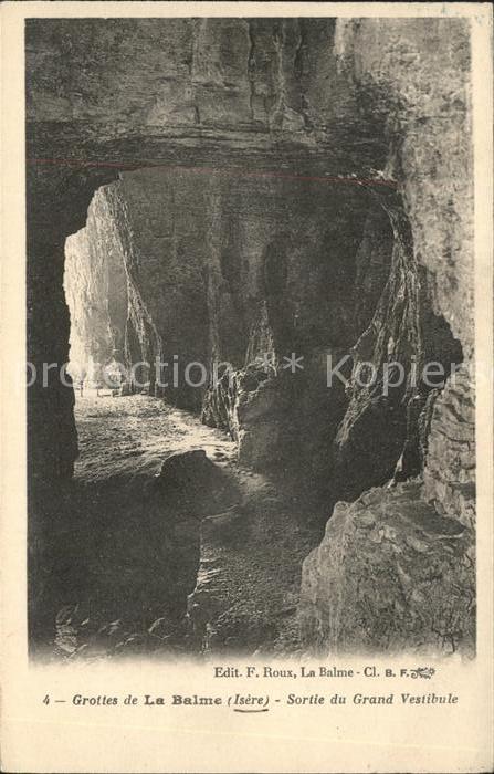 Hoehlen Caves Grottes Grottes de La Balme Isere Grand Vestibu