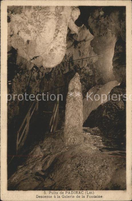 Hoehlen Caves Grottes Puits de Padirac Galerie de la Fontaine
