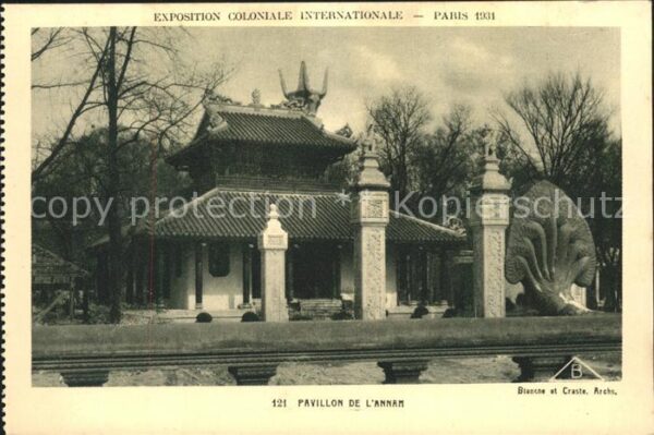 Exposition Coloniale Internationale Pari Pavillon de l'Annam