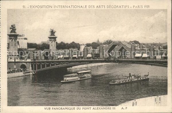 Exposition Arts Decoratifs Paris 1925 Pont Alexandre III