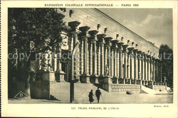 Exposition Coloniale Paris 1931 Palais principal de l'Italie
