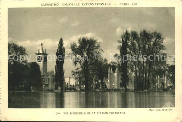 Exposition Coloniale Paris 1931 Vue d_Ensemble de la section Portugaise