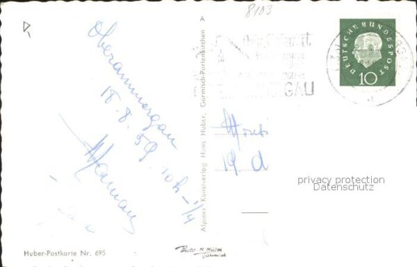 Foto Huber H. Nr. 695 Oberammergau m. Kofel – Bild 2