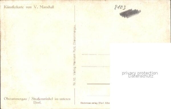 Marschall Vinzenz Oberammergau Straßenwinkel im unteren D – Bild 2