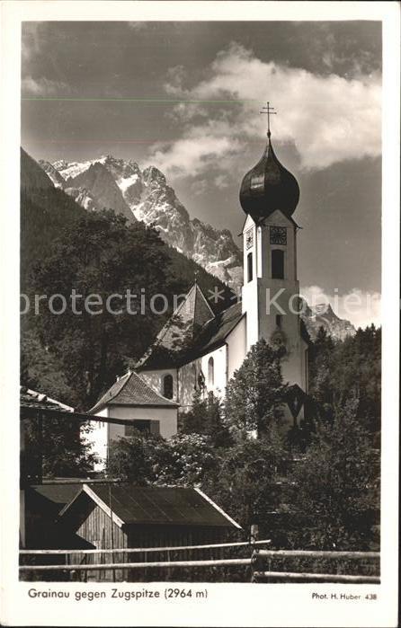 Foto Huber H. Nr. 438 Grainau Zugspitze