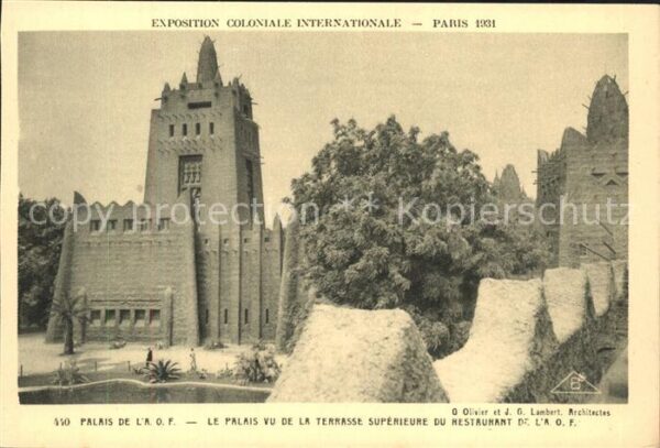 Exposition Coloniale Internationale Pari Palais de L'A.O.F.