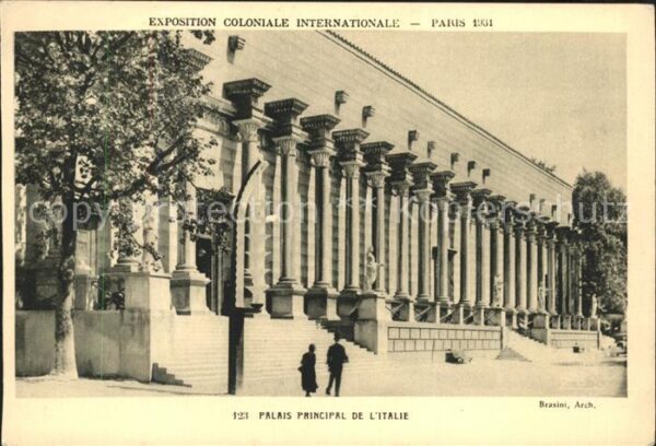 Exposition Coloniale Internationale Pari Palais principal de l'Italie