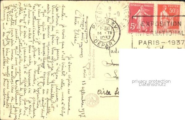 Exposition Internationale Paris 1937 Pavillons de Belgique et Suisse – Bild 2