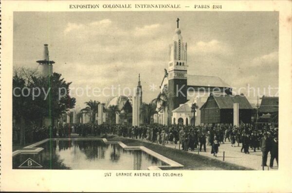 Exposition Coloniale Internationale Pari Grande avenue des colonies