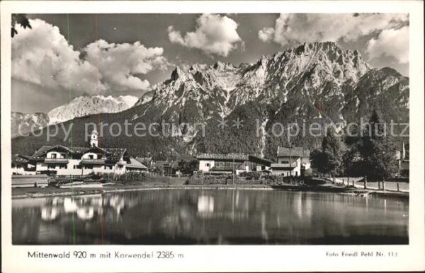 Foto Pehl Friedl Nr. 113 Mittenwald Karwendel
