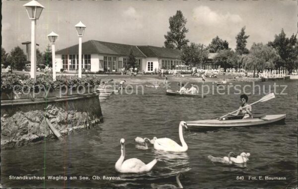 Foto Baumann E. Nr. 840 Strandkurhaus Waging am See Bayern