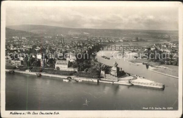 Foto Zeitz F.G. Nr. 1250 Koblenz Das Deutsche Eck