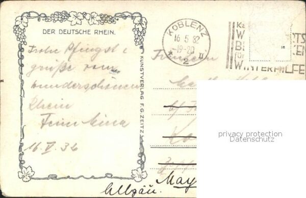 Foto Zeitz F.G. Nr. 1250 Koblenz Das Deutsche Eck – Bild 2