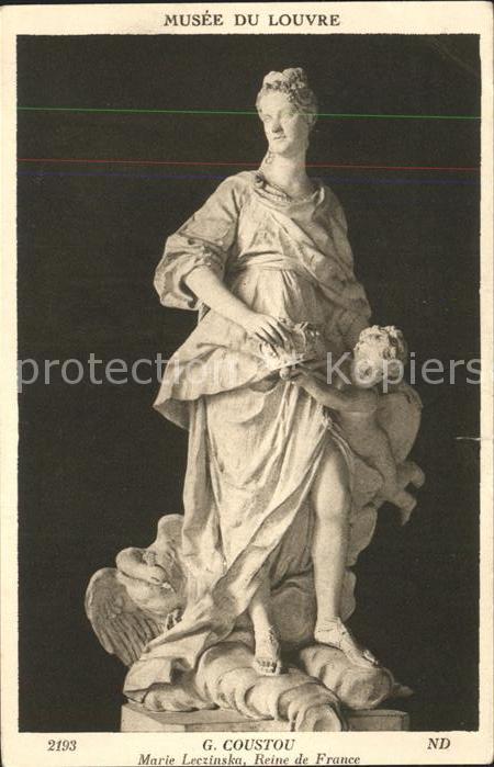 Skulpturen Marie Leezinska Reine de France G. Cous