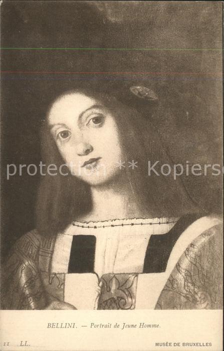 Kuenstlerkarte Bellini Portrait de Jeune Homme Musee d