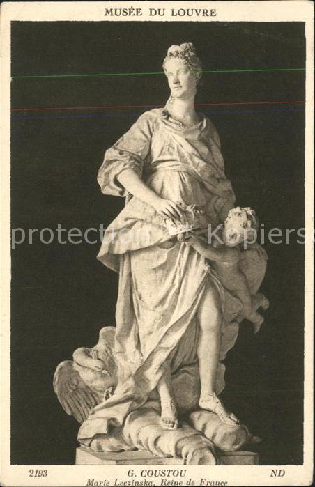 Skulpturen Marie Leezinska Reine de France G. Cous
