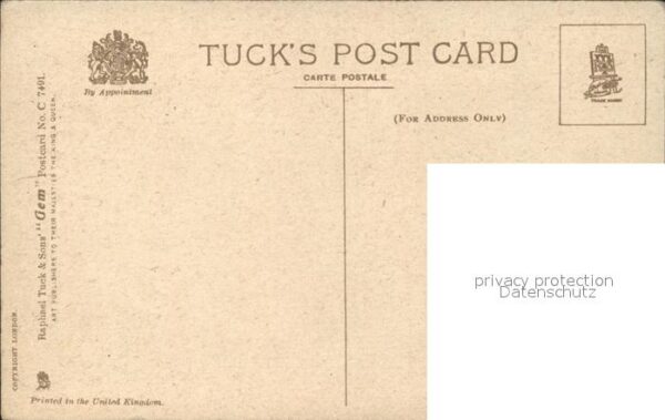 Verlag Tucks Oilette Nr. C 7491 Gem-Postcard Rosen Gedicht – Bild 2