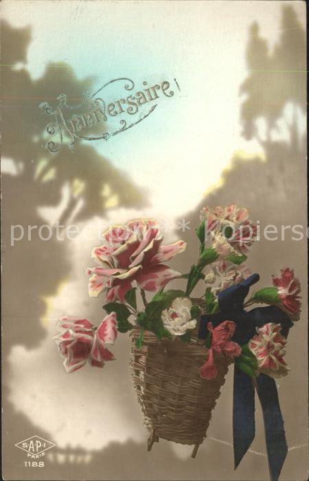 Blumen Rosen Anniversaire Verlag S-A-P-I Paris
