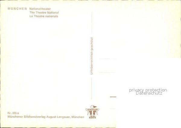 Theatergebaeude München Nationaltheater Lengauer-Karte – Bild 2