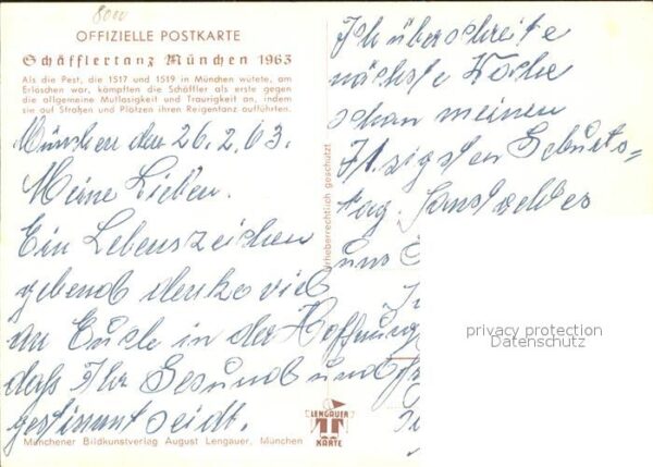Schaefflertanz München Lengauer-Karte – Bild 2