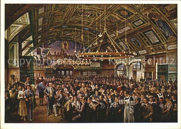 Hofbraeuhaus Muenchen Bier Festsaal Lengauer-Karte Nr. 2055