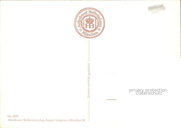 Hofbraeuhaus Muenchen Bier Festsaal Lengauer-Karte Nr. 2055 – Bild 2