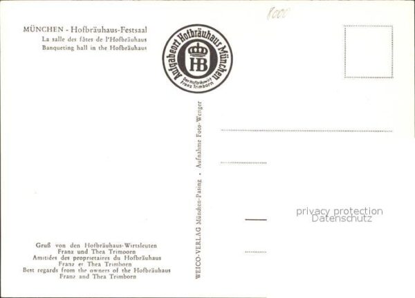 Hofbraeuhaus Muenchen Bier Festsaal – Bild 2