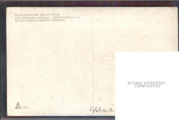 Trachten Tschechien Künstlerkarte – Bild 2