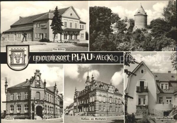 Plau See Filmbühne Amtsberg Postamt Rathaus Mark