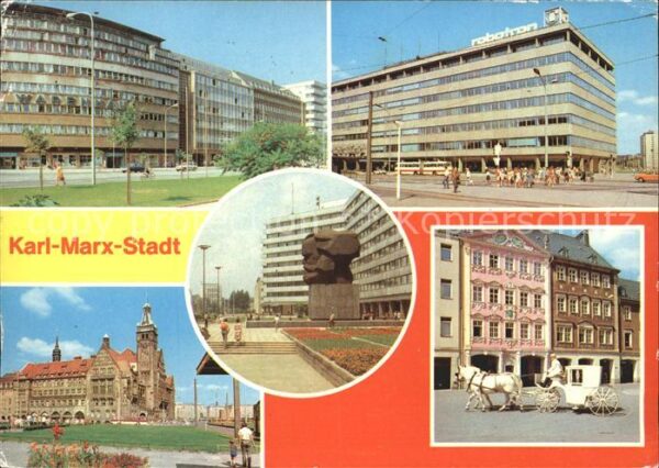 Karl-Marx-Stadt Thälmannstr Rathaus Monument Hochzeitsk