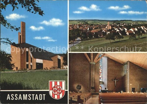 Assamstadt Panorama Kirche