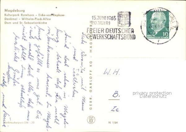 Magdeburg Kulturpark Repkowdenkmal Wilh Pieck All – Bild 2