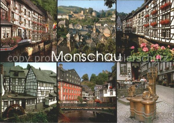 Monschau Rotes Haus Ruine Haller Fachwerkhäuser
