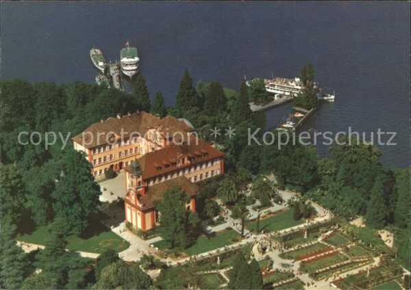 Mainau Schloss Kirche Fährschiffe Fliegeraufna