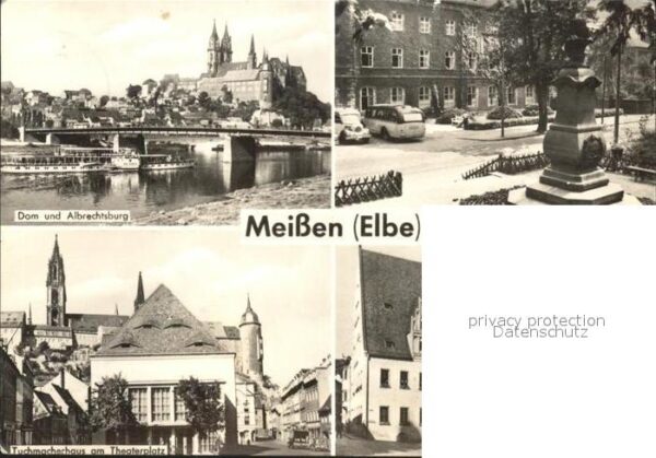 Meissen Elbe Sachsen Dom und Albrechtsburg Porzellanmanufakt – Bild 2